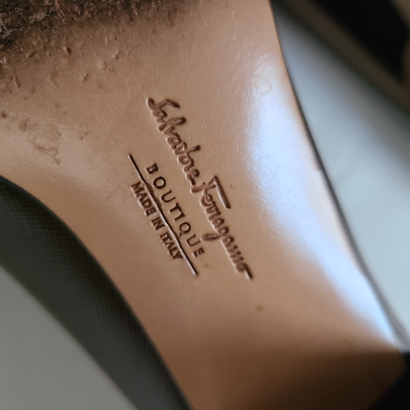 7 Ferragamo heels, square heel - Picture 7 of 8
